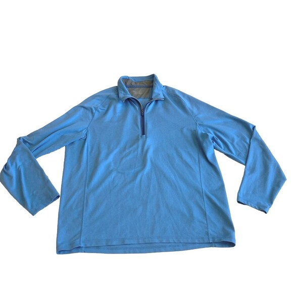 Vineyard Vines Performance Mens L Sweatshirt Quarter Zip Light Blue Sweater - Picture 1 of 10